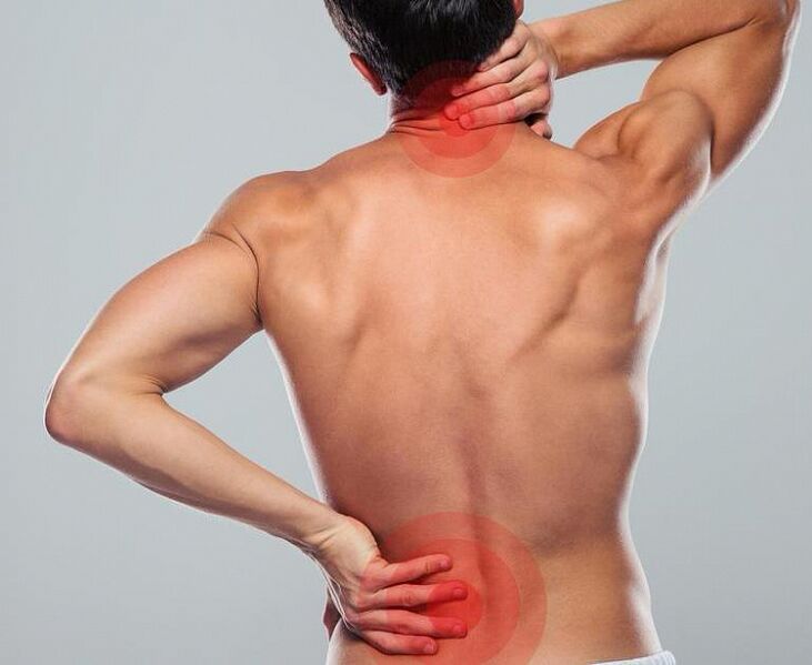 Man has spine osteochondrose